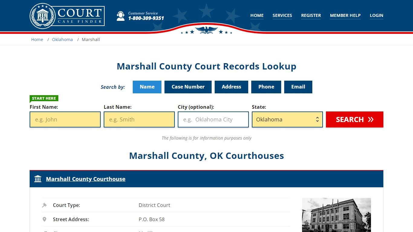 Marshall County Court Records | OK Case Lookup